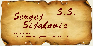 Sergej Šijaković vizit kartica